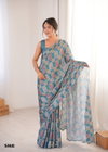 Vivaara By Mahotsav Chinon Designer Digital Printed Mirror Cut Work Saree Online Wholesale